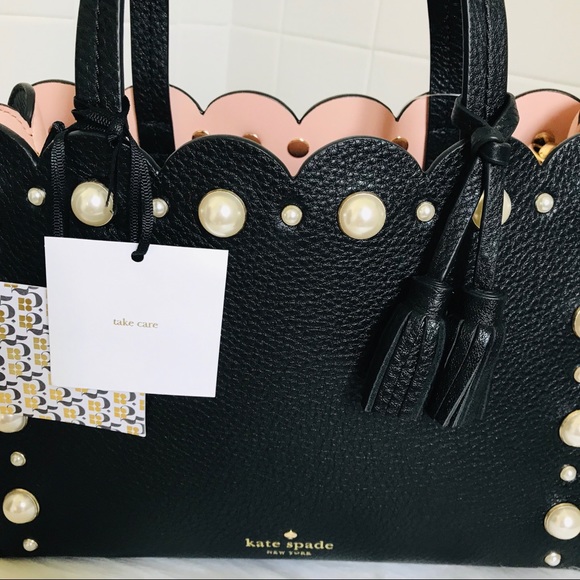 Kate Spade Black hayes Street pearl Sam Satchel - Picture 2 of 8